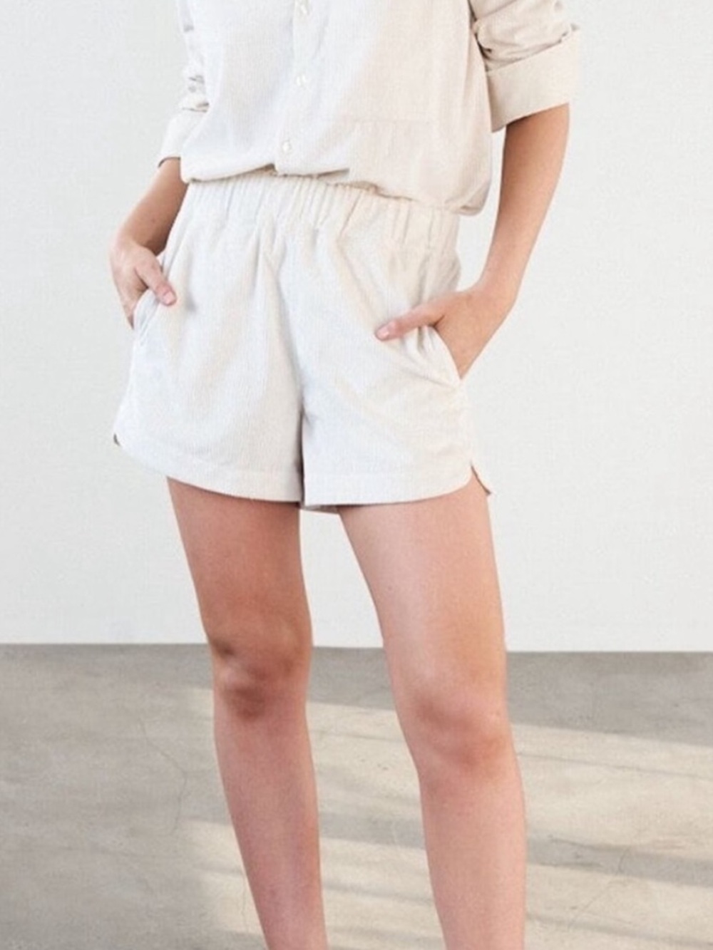 AYR The Staycation Shorts in Corduroy Tahitian Vanilla